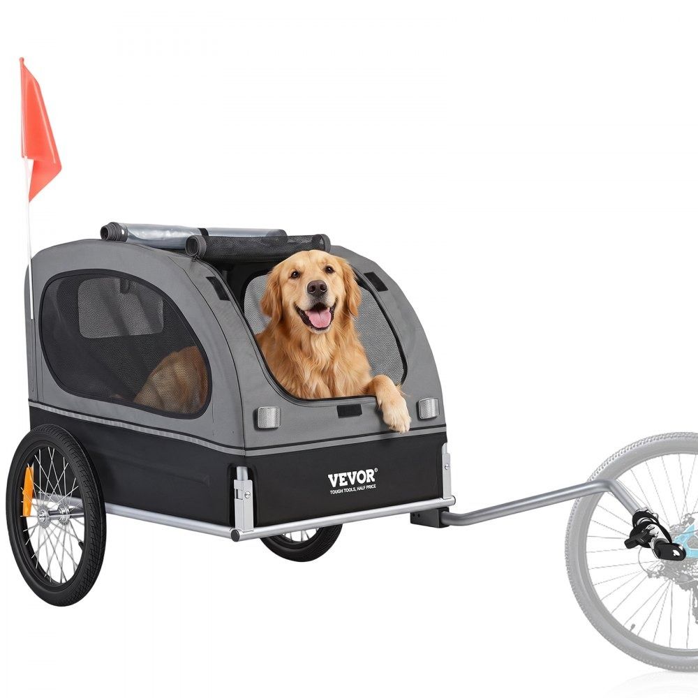 Foldable Dog Bike Trailer with 88 lb Capacity Waterproof Pet Bicycle Carrier