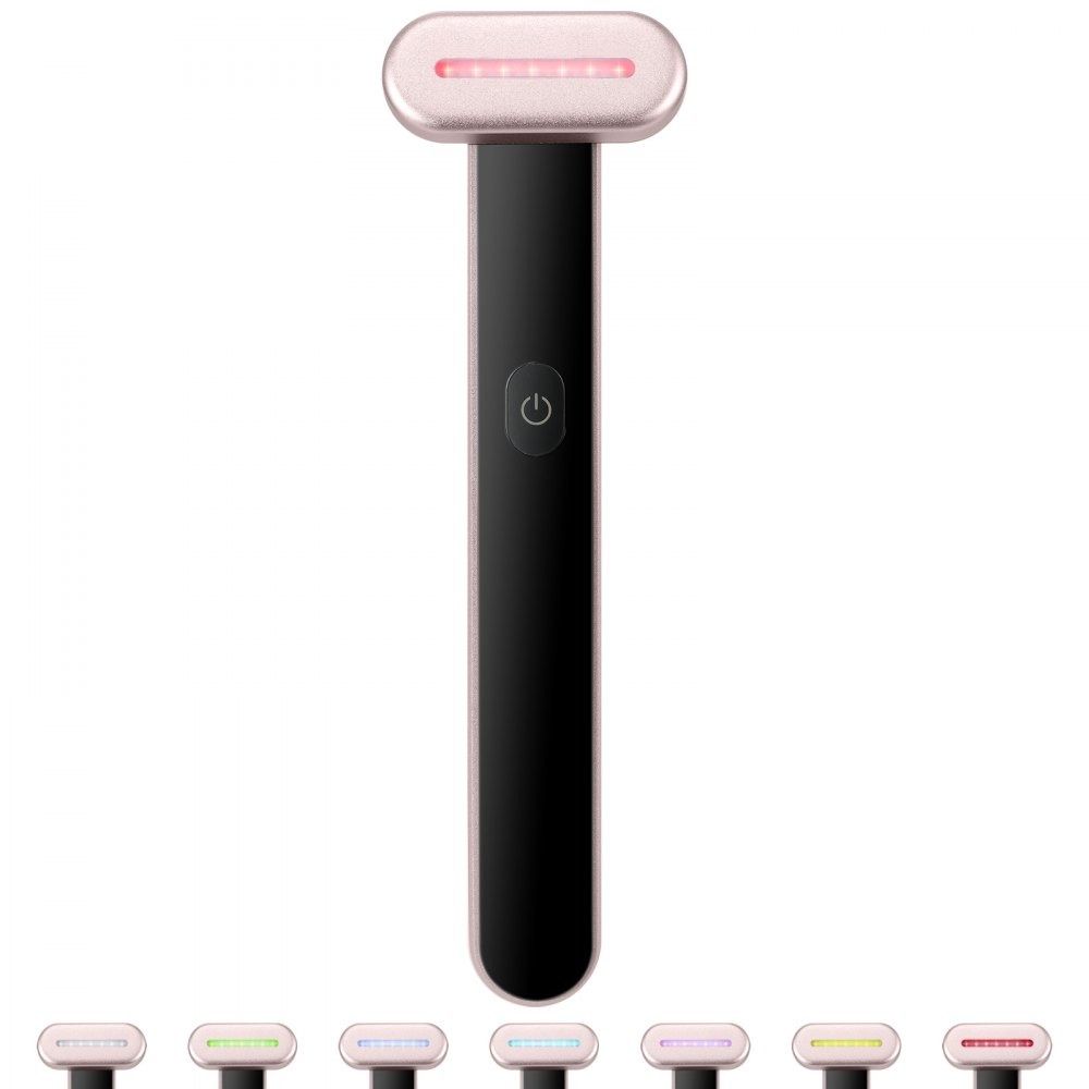 Red Light Therapy Wand 7 Color LED Facial Wand with Microcurrent Heat and Vibration