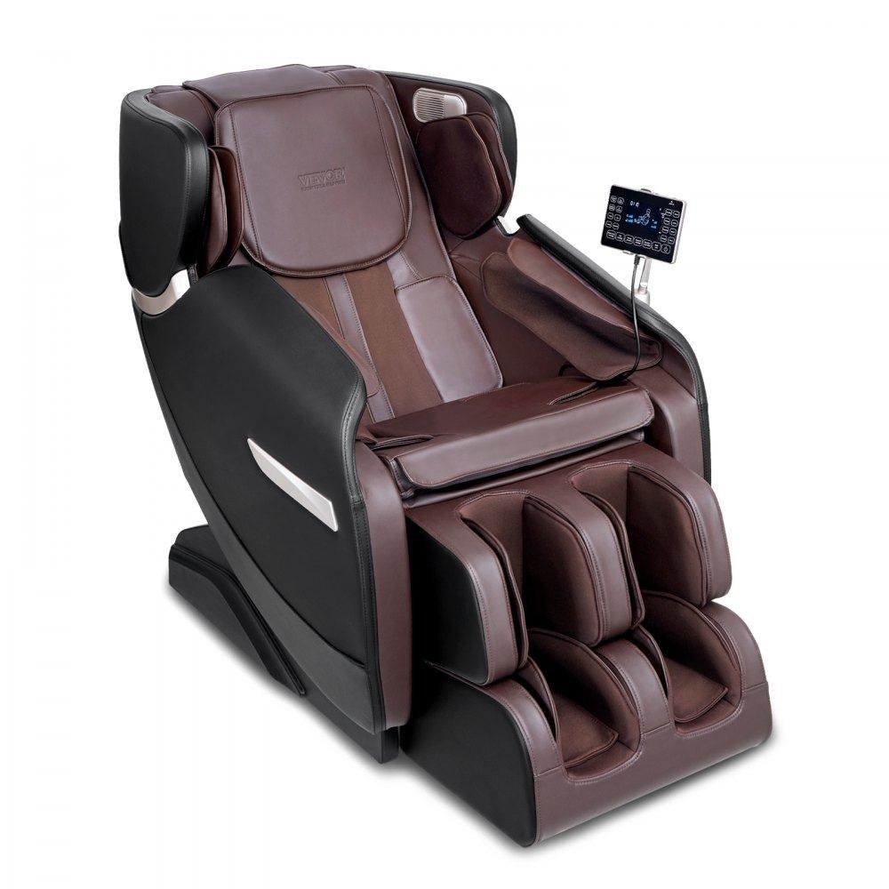 Full Body Zero Gravity Shiatsu Massage Chair with Heat Airbags and Foot Rollers