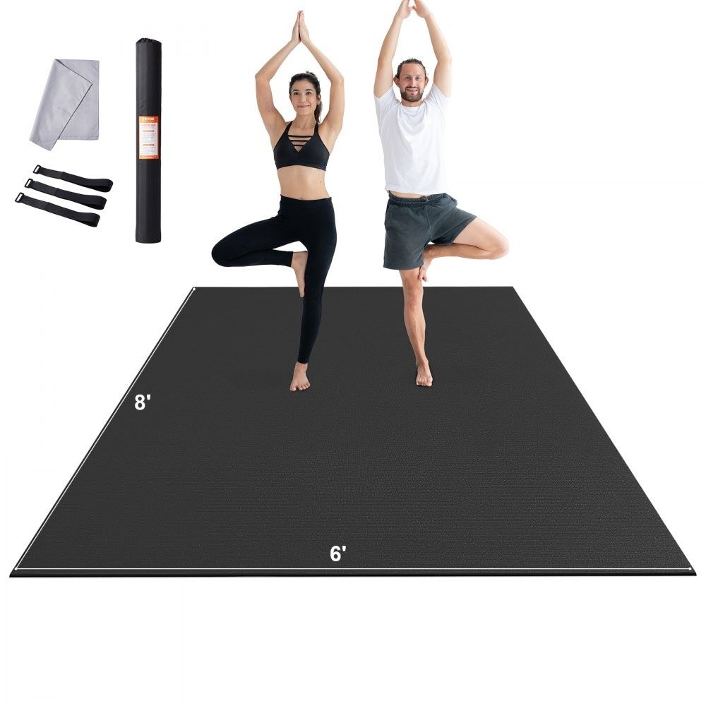 Large Non Slip Exercise Mat 8x6 FT High Density Home Gym Yoga Workout Mat