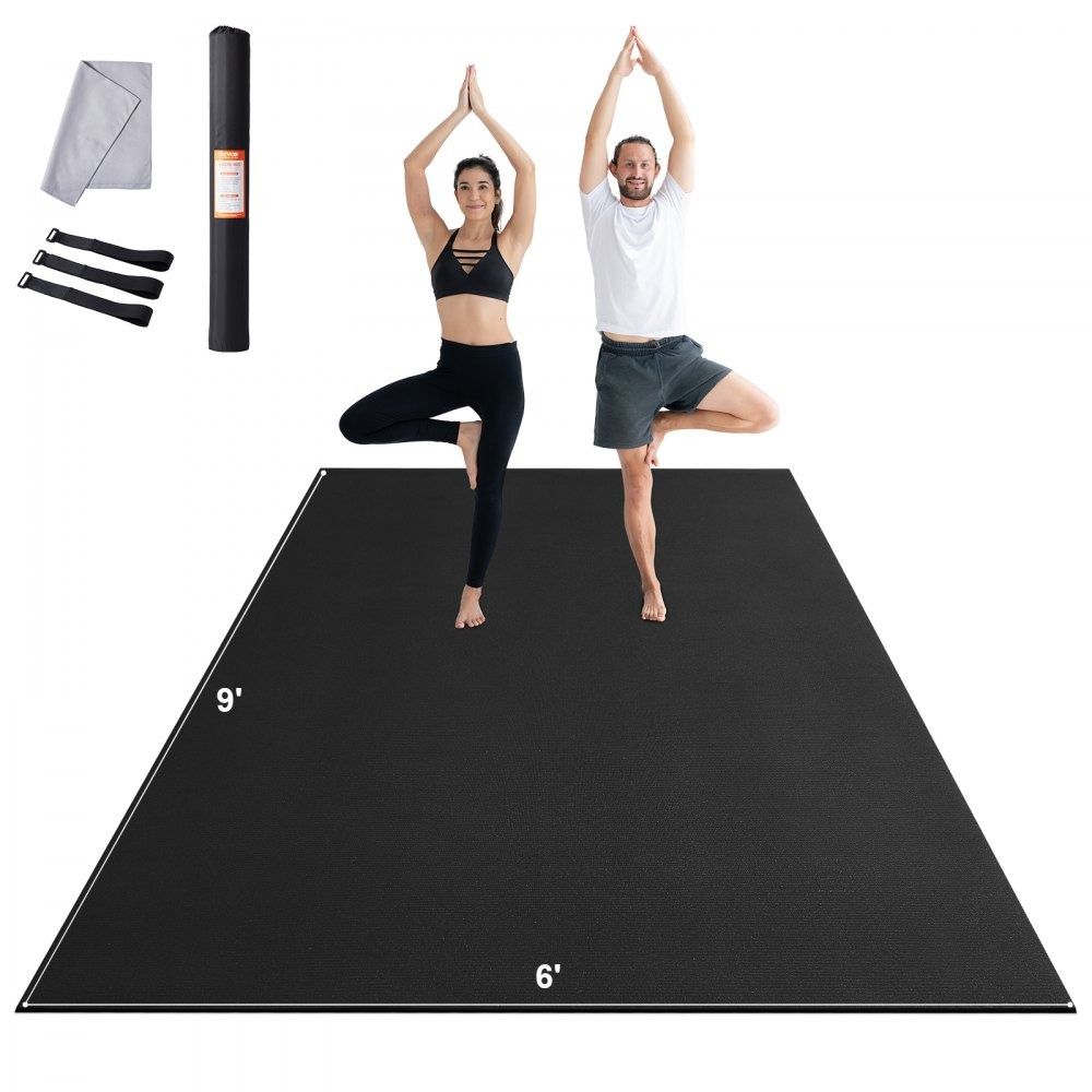 Large Non Slip Exercise Mat for Home Gym Yoga Pilates and Floor Workouts