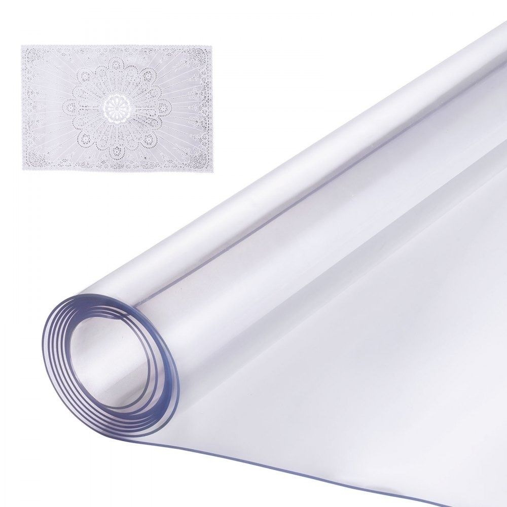 Clear PVC Table Protector 36 x 54 Inch Waterproof Desk Mat 1.5 mm Thick