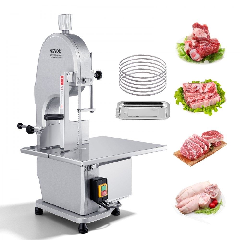 Commercial Electric Meat Bandsaw 1800W Stainless Steel Bone Saw Machine