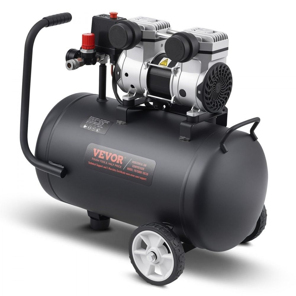 8 Gallon Oil Free Air Compressor 120 PSI Portable Quiet Compressor
