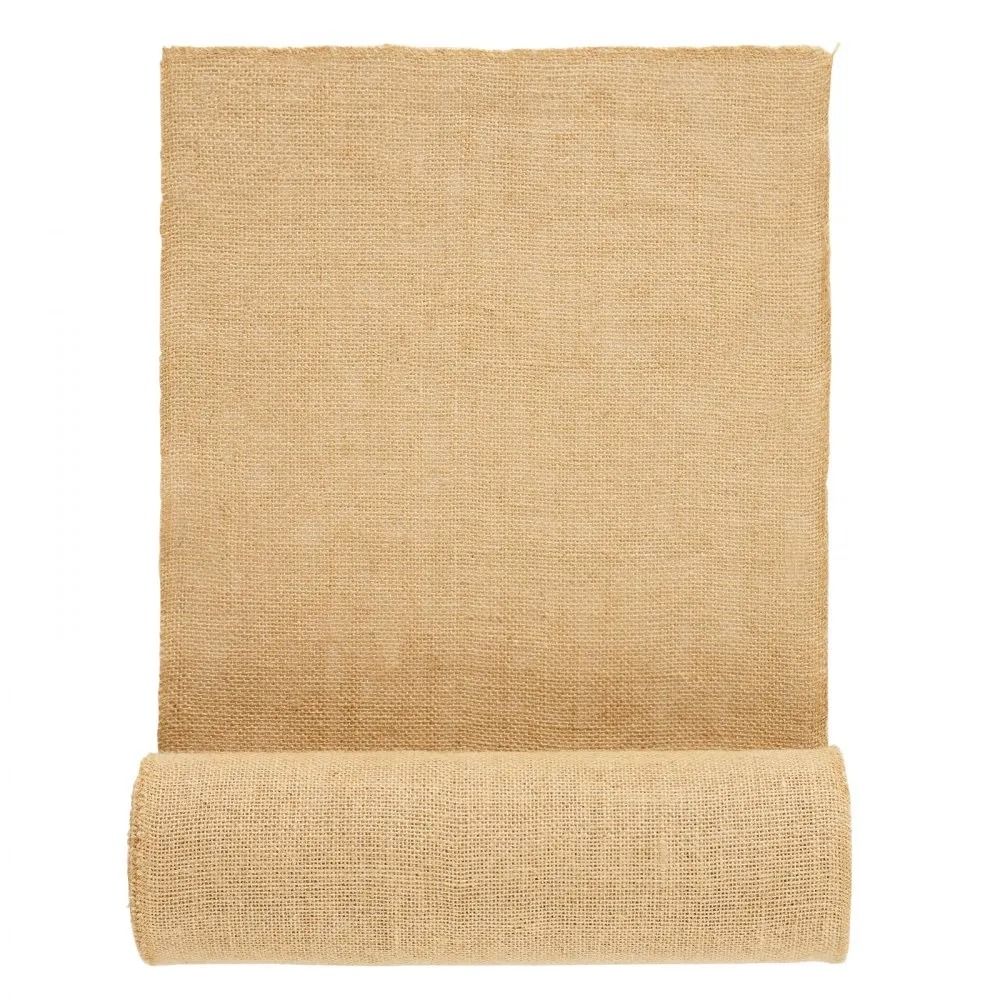 Natural Burlap Fabric Roll 14 Inch x 30 Feet High Density Jute Fabric for Crafts Decor and Gardening