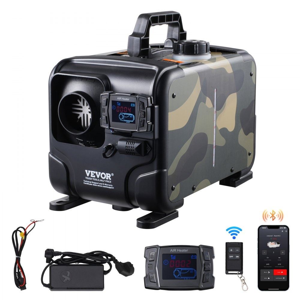 8kW Diesel Air Heater 12V 24V Portable Heater with Bluetooth Control and CO Alarm