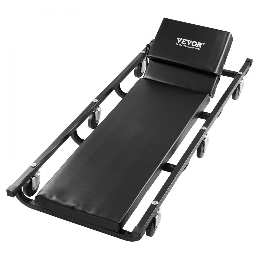40 Inch Rolling Mechanic Creeper with Adjustable Cushioned Headrest and 300 lbs Capacity
