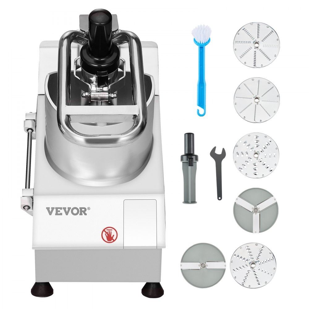 750W Food Processor Vegetable Chopper with 6 Stainless Steel Slicing and Shredding Blades