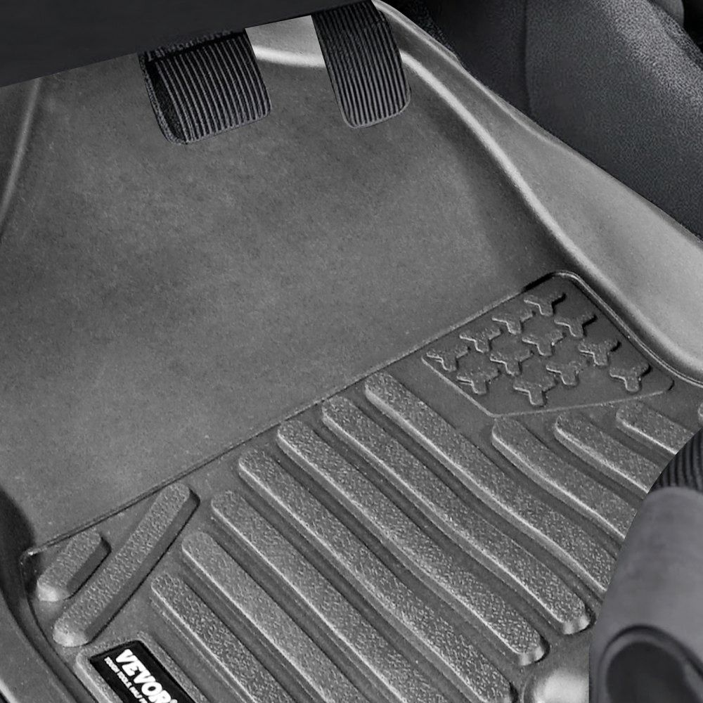 Dodge Ram 1500 Crew Cab Floor Mats 2019-2024 All Weather TPE 3-Piece Set