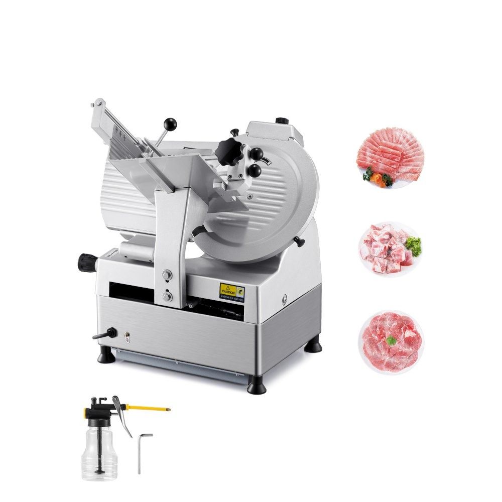 Automatic Electric Deli Meat Slicer Machine with 12 Inch Carbon Steel Blade