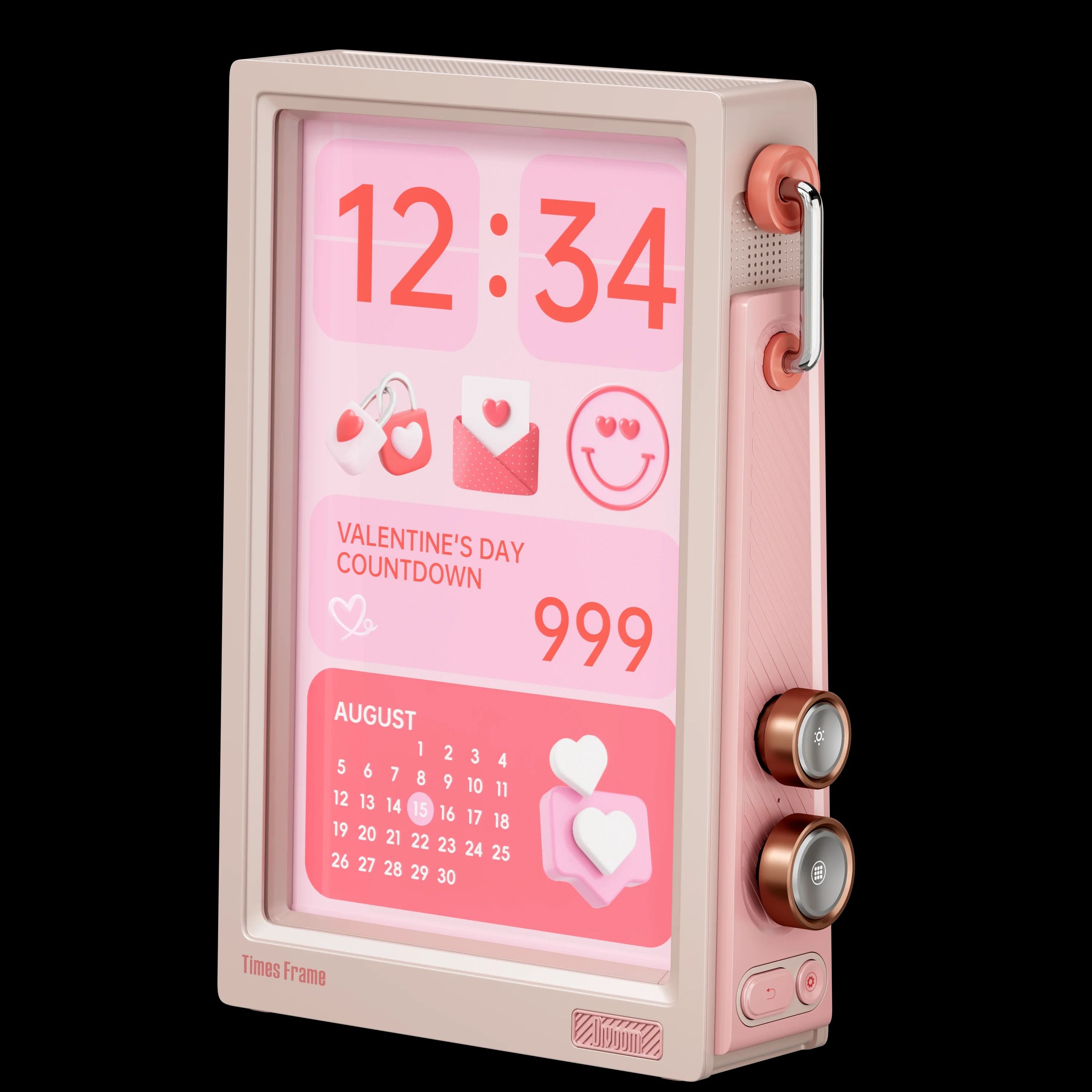 HD Display Clock with Widgets for Crypto Weather Stocks and Desk Decor