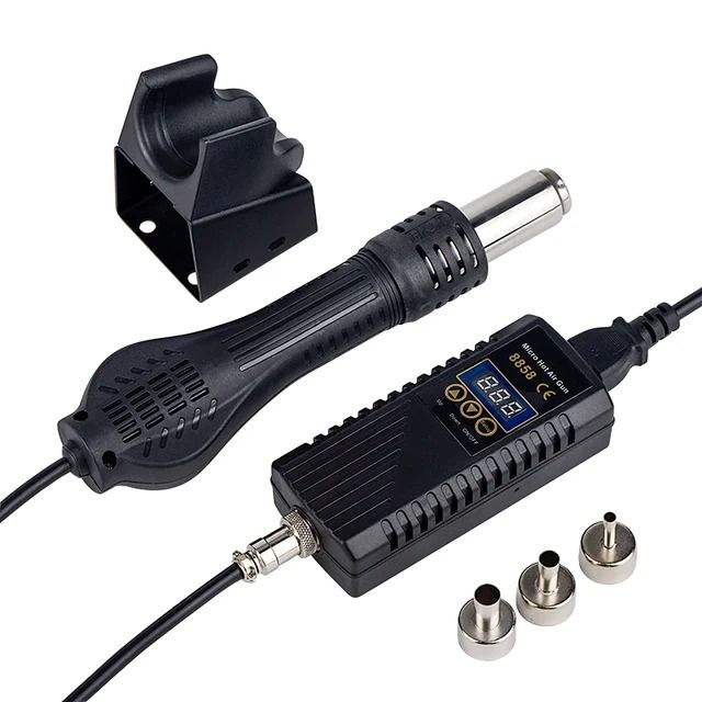 2 in 1 Digital LCD Soldering and Hot Air Rework Station for Electronics Repair
