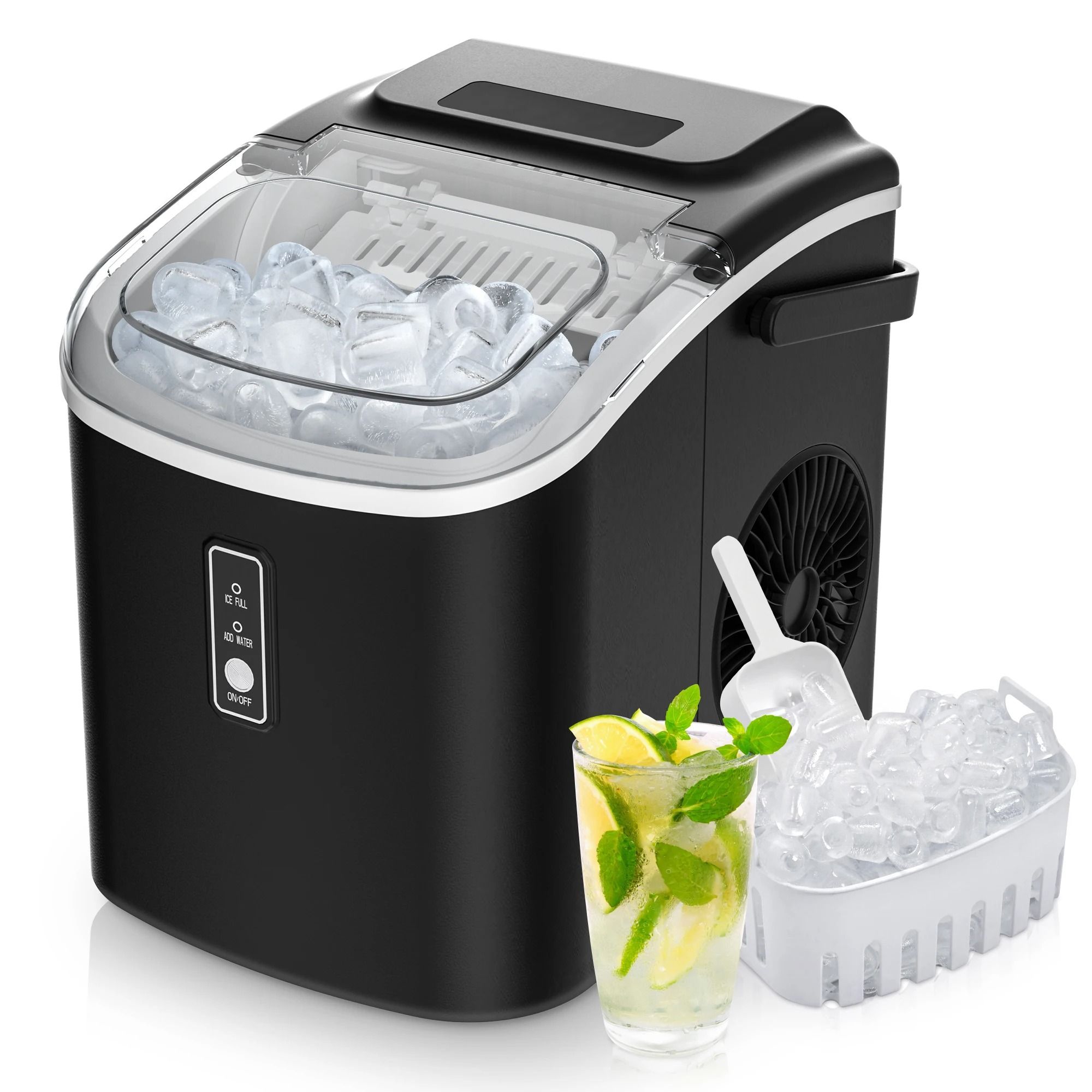 Premium Compact Ice Maker with Fast Cycle & Auto Clean Portable Countertop Ice Machine