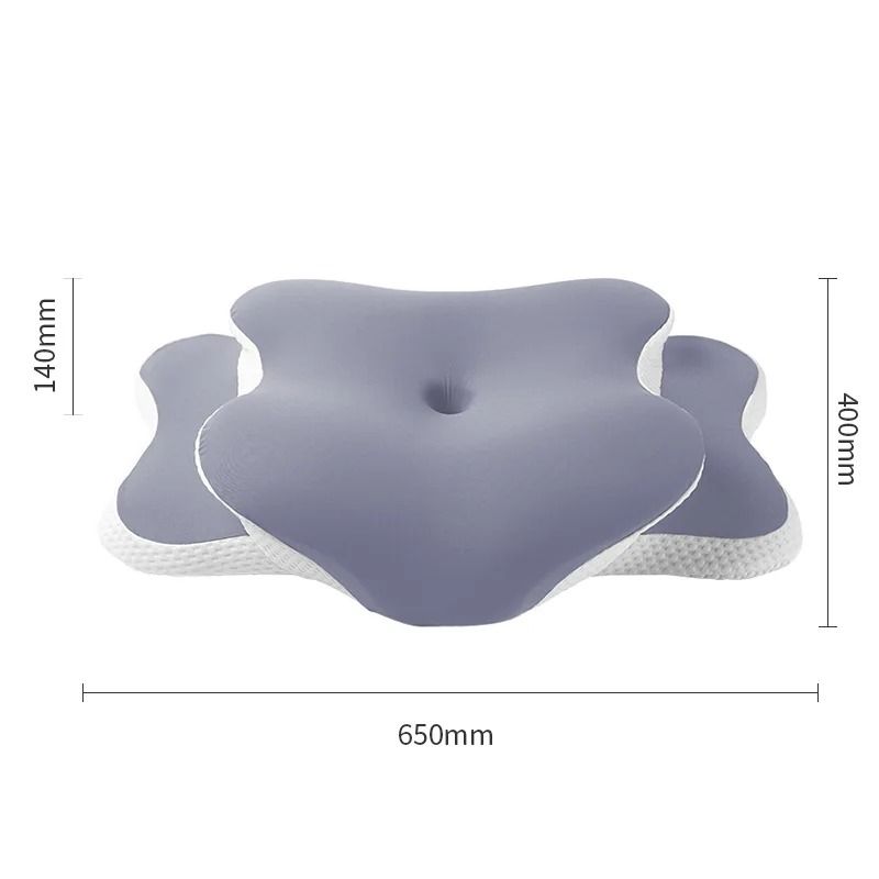 Ergonomic Memory Foam Cervical Pillow with Ice Silk Cover for Neck Pain Relief