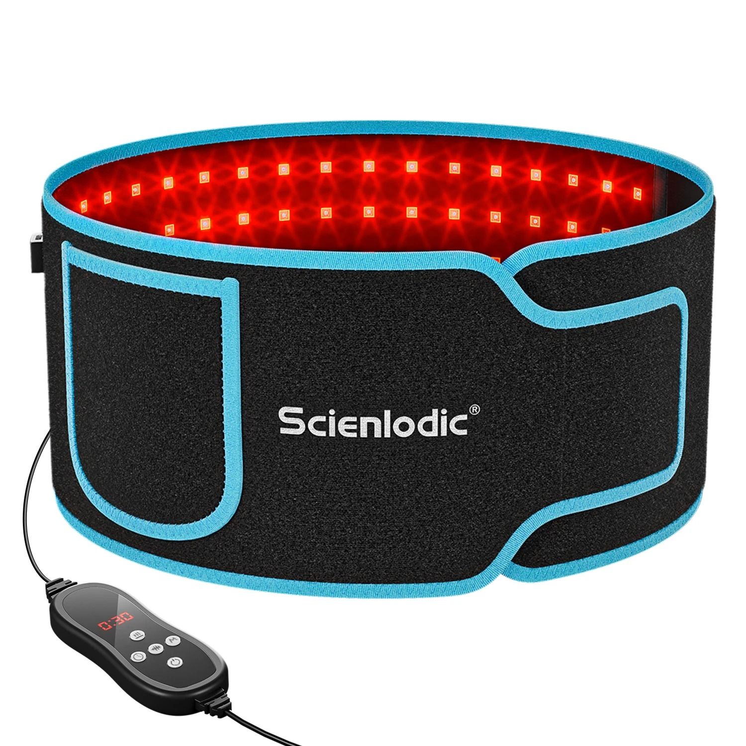 Red Light Therapy Belt with 100 LEDs for Waist and Back Pain Relief
