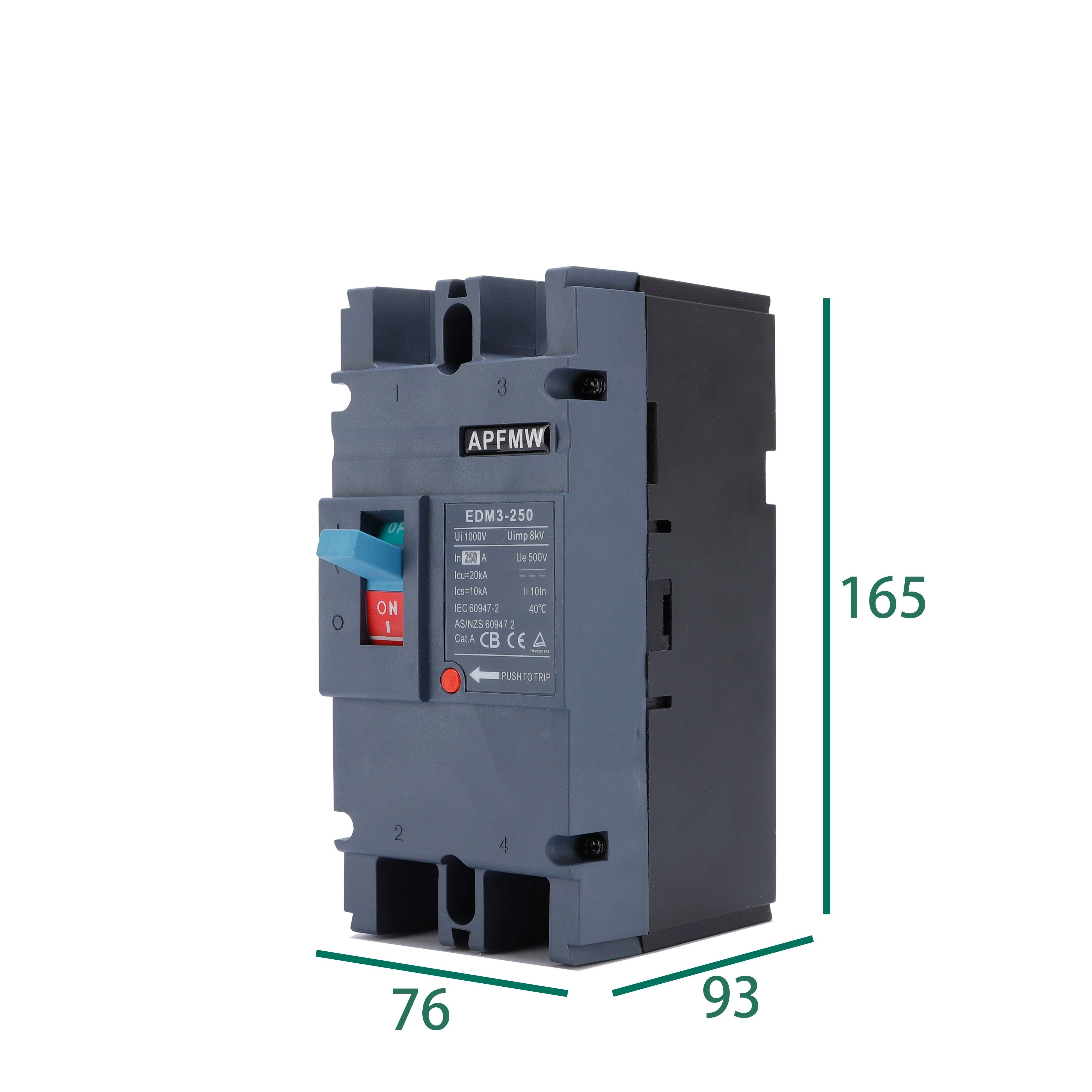 Solar DC Circuit Breaker with Overload Protection and Battery Isolator