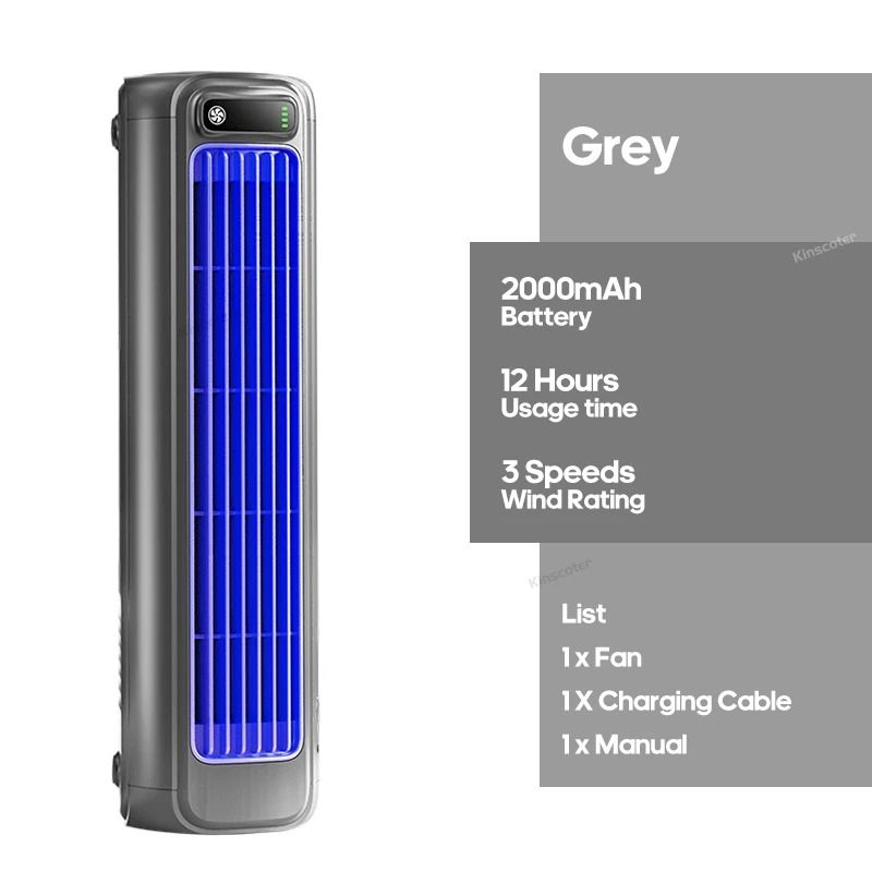 Portable Tower Cooling Fan with Rechargeable Battery