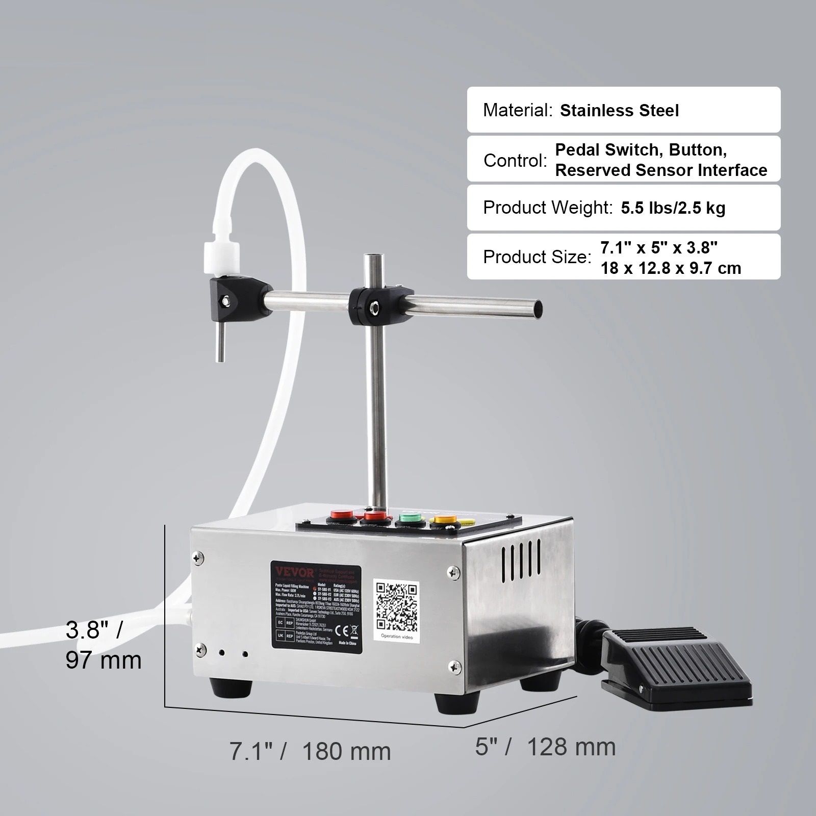 Automatic Digital Liquid Filling Machine with Single Nozzle for Bottles