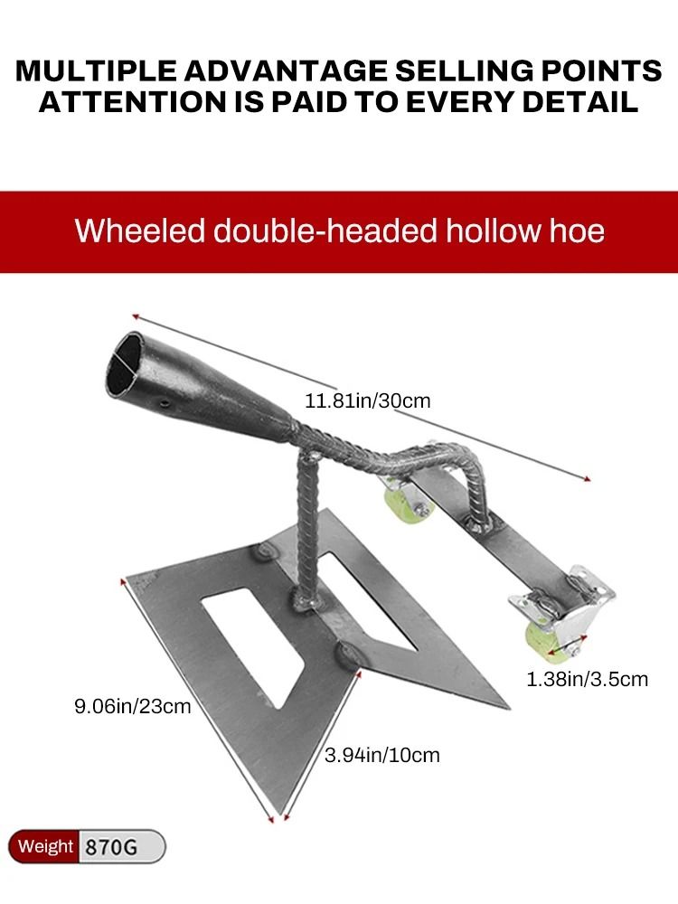 Dual Head Wheeled Hoe for Weeding and Soil Cultivation