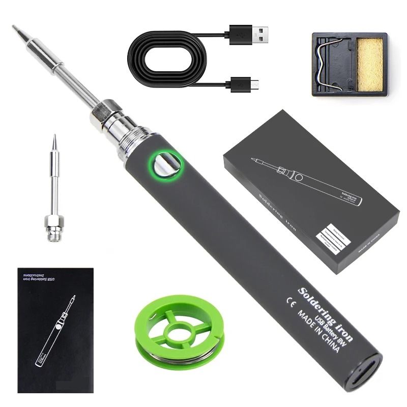 Cordless USB Soldering Iron Pen with 3 Tips