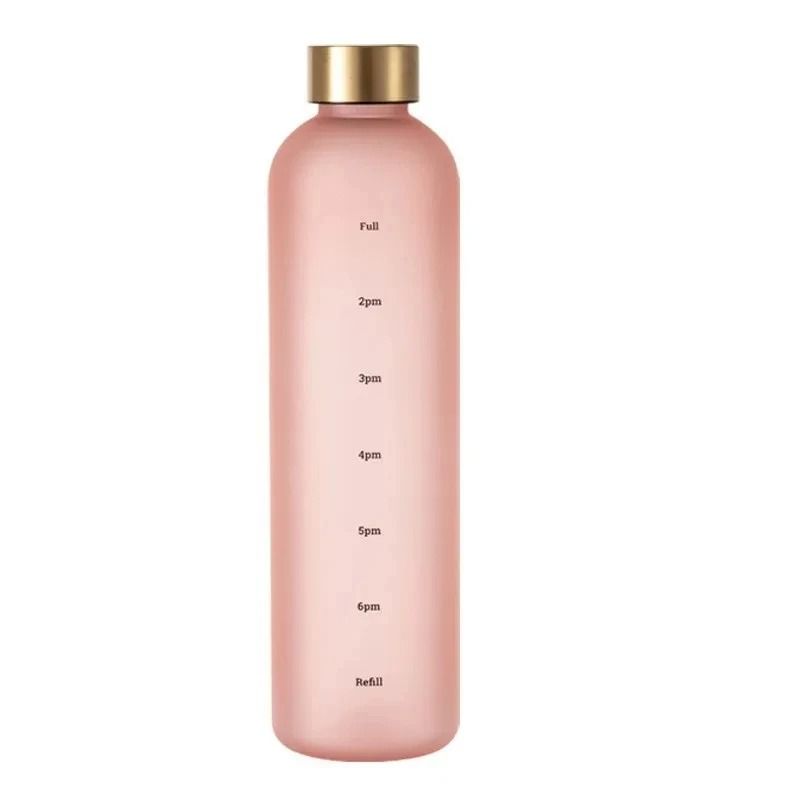 1 L Water Bottle with Time Marker Motivational Sports Bottle