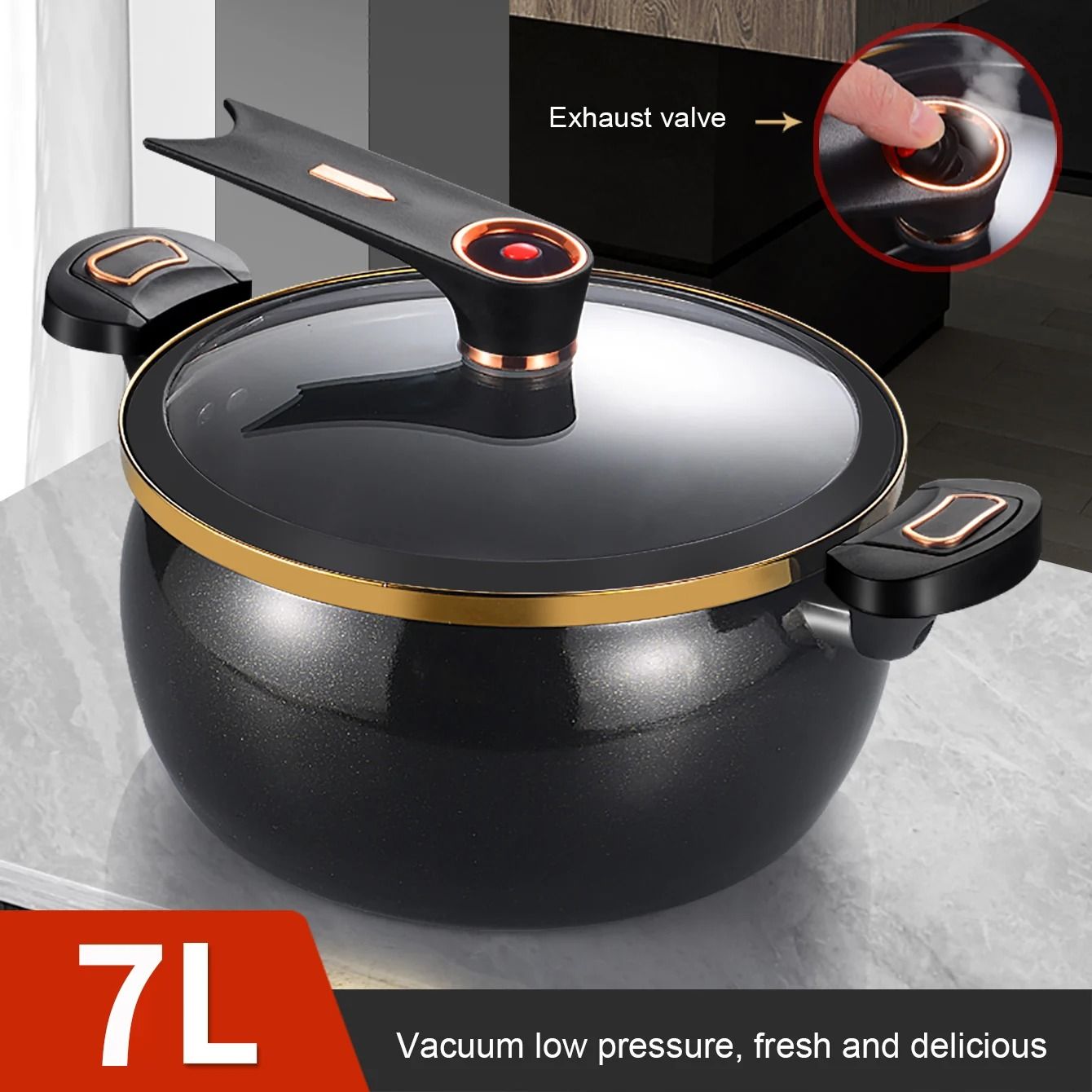 Large Capacity 7L Non Stick Micro Pressure Stew Pot | Inspire Uplift