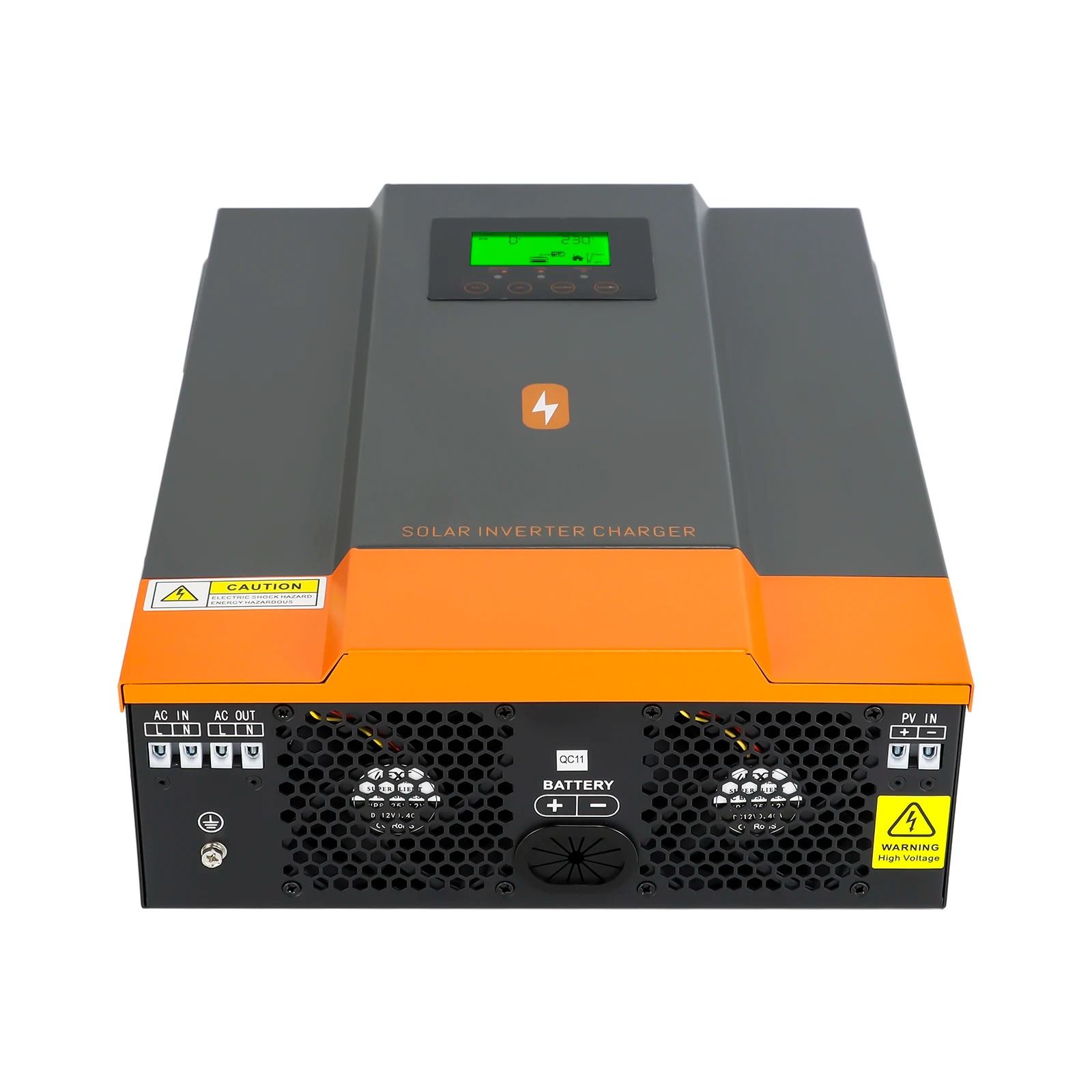 MPPT 80A Solar Charger and 3000W Hybrid Inverter with LCD Display