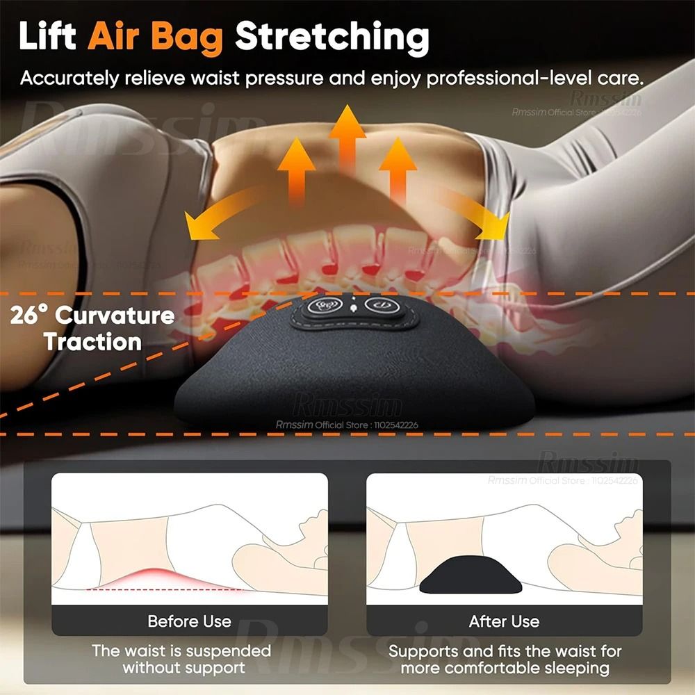 Electric Lumbar Support Pillow with Heat and Vibration Thera | Inspire  Uplift