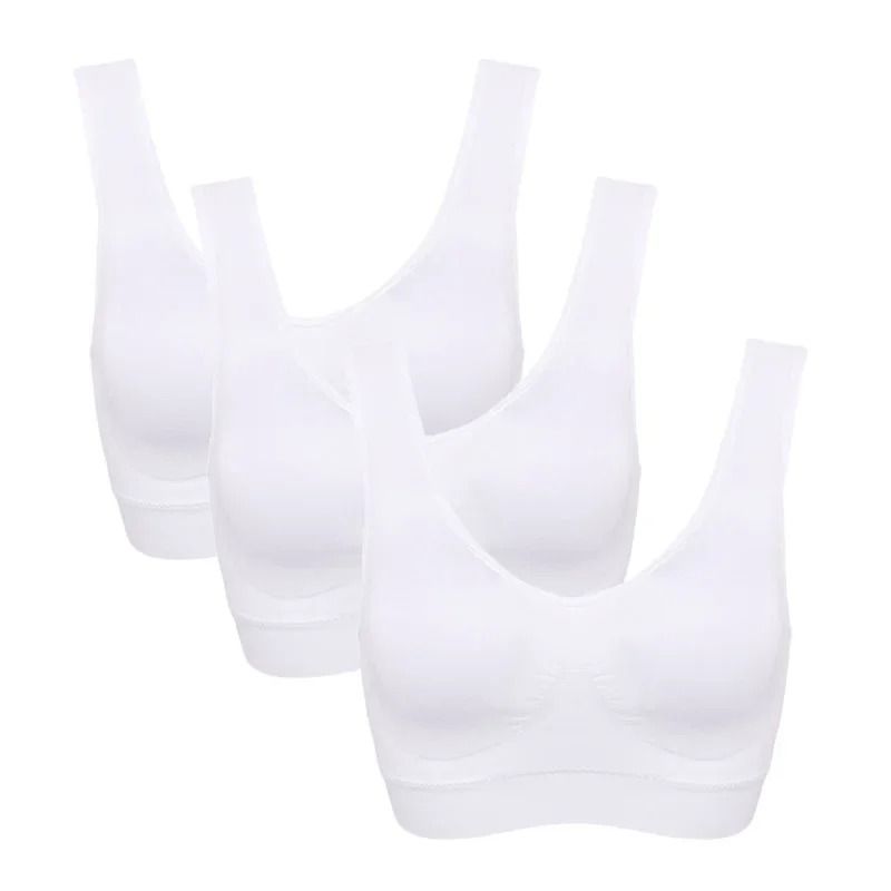 3-Pack Seamless Wireless Push Up Bra Set Comfort Fit Plus Sizes
