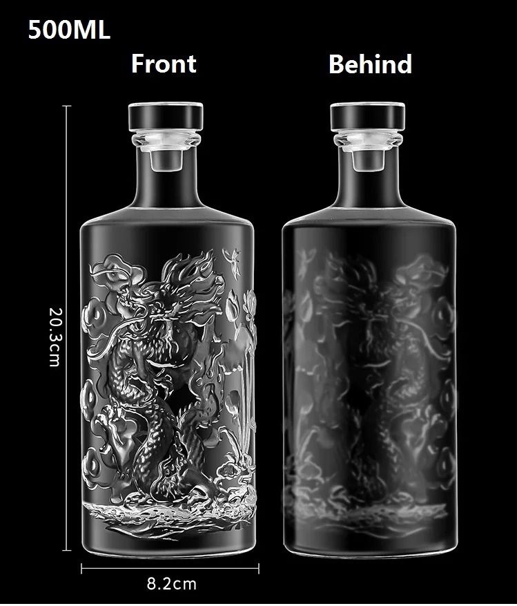 500ml Glass Water Bottle with Cover