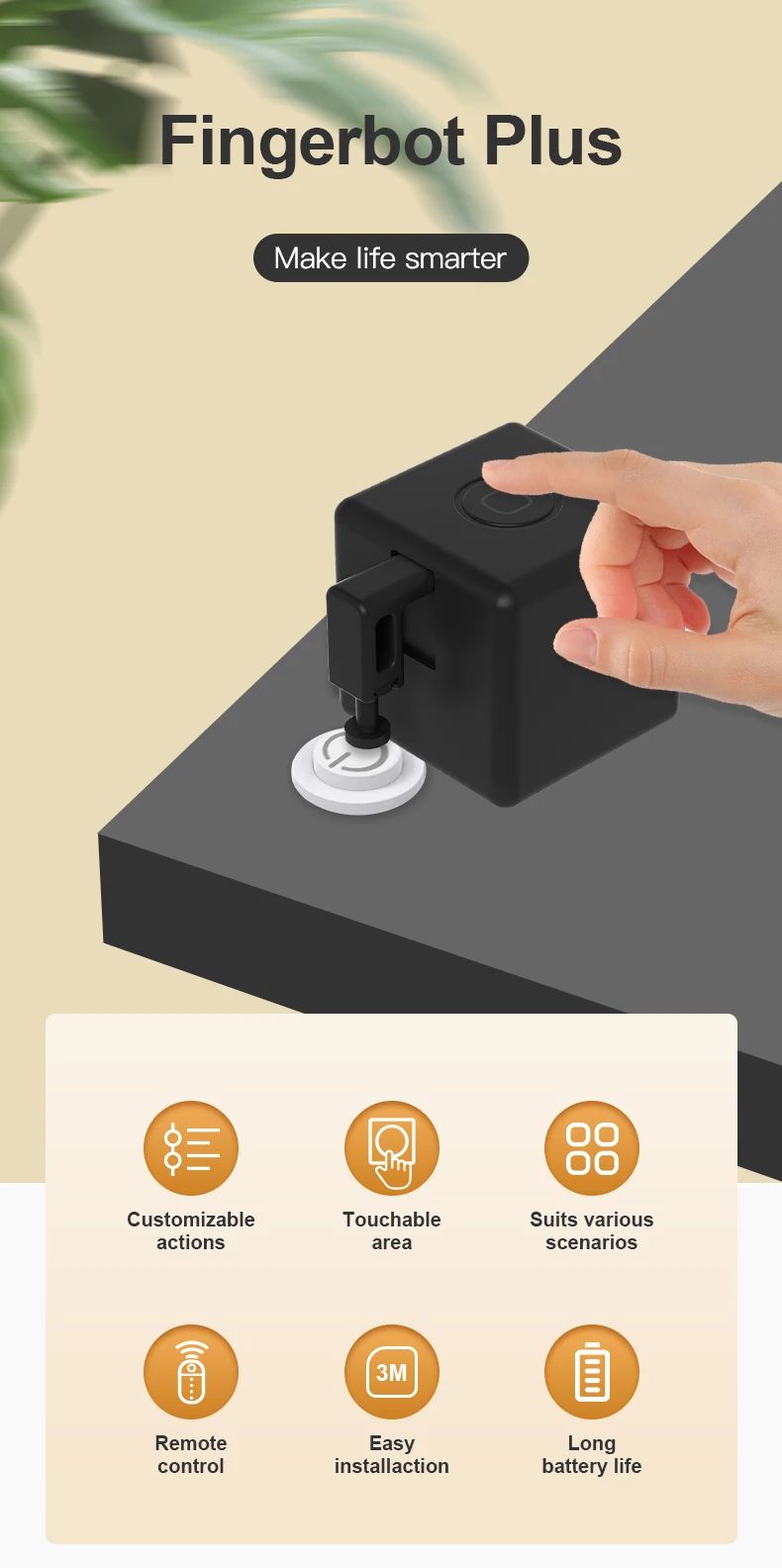 Smart Fingerbot Button Pusher Robot with Bluetooth and Zigbe | Inspire ...