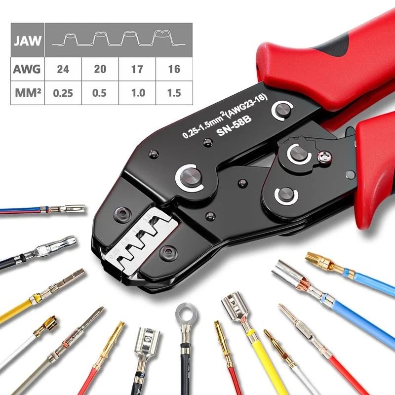 Ratcheting Crimping Tool Set for Connectors and Terminals | Inspire Uplift