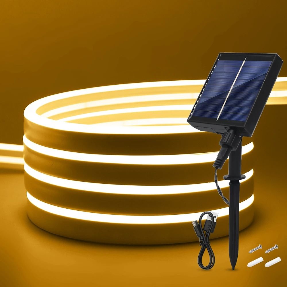 Solar Powered Waterproof Neon Light Strip with Multiple Modes