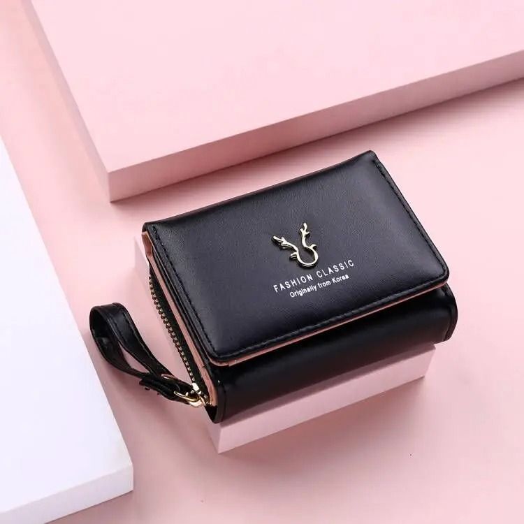 Mini PU Leather Wallet with Coin Pocket and Card Holder