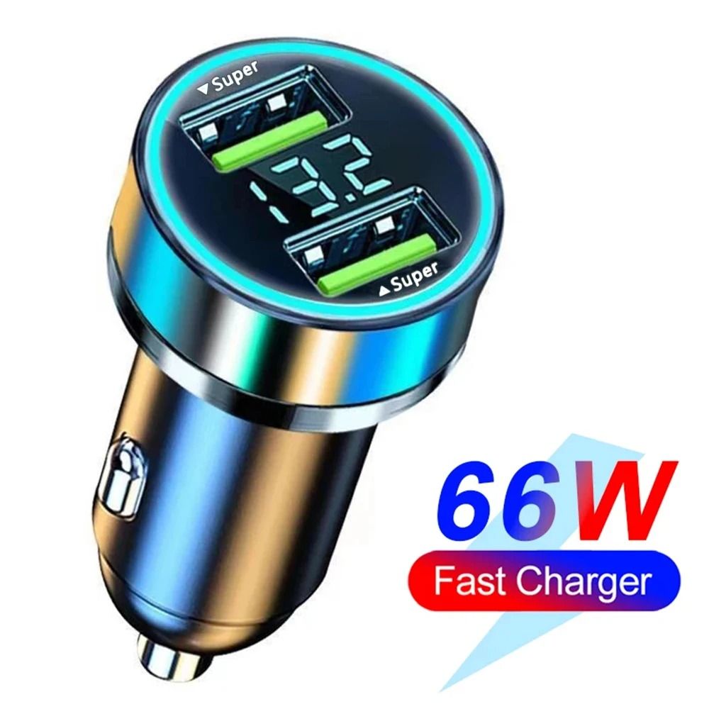 Multifunctional Car Charger with LED Display