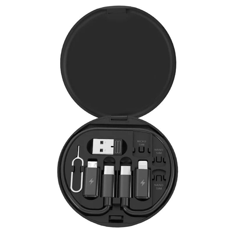 Multi USB 60W Charging Cable Kit with Type C Lightning and Micro Adapters