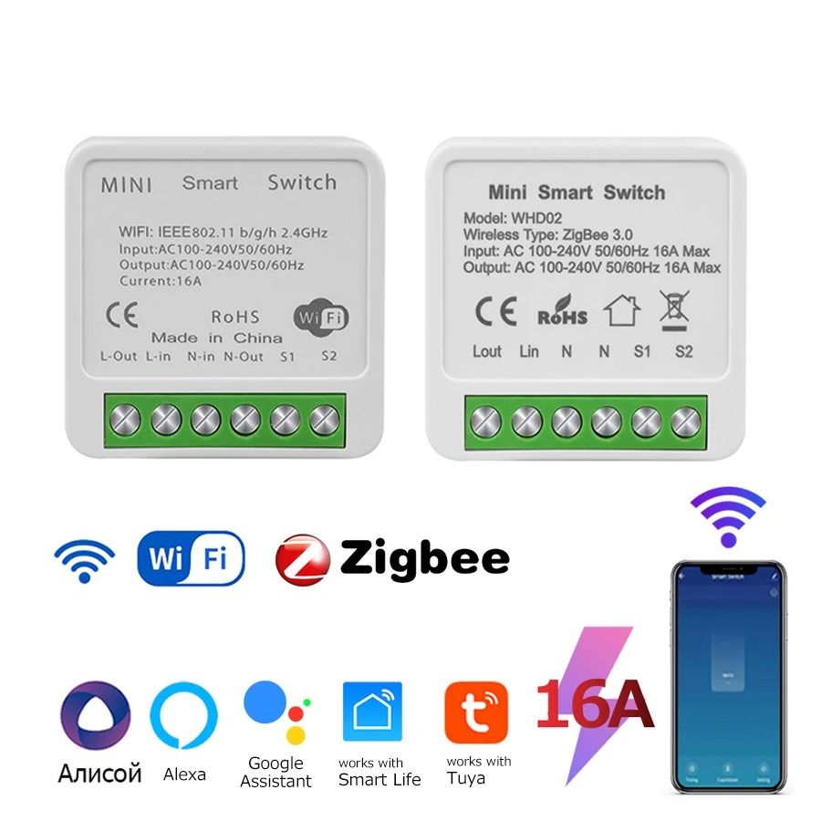 Smart WiFi ZigBee Switch 16A With Remote And App Control | Inspire Uplift