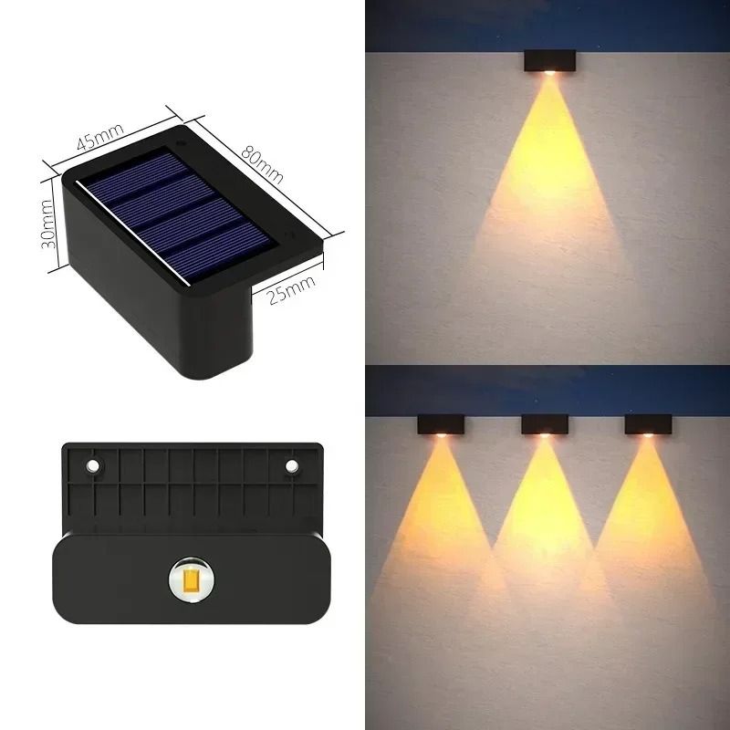 Outdoor Solar Wall Lights Waterproof Garden Step Lamps