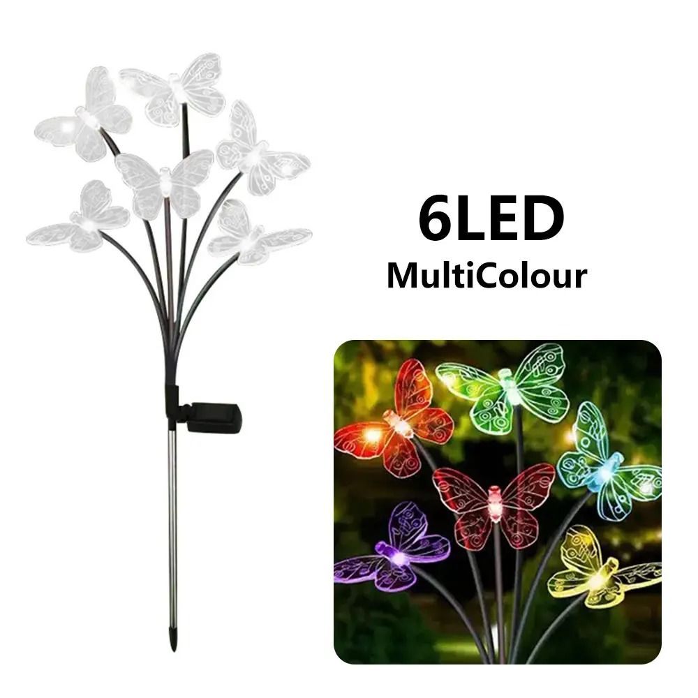 Solar Butterfly Garden Lights Outdoor Waterproof LED Lamps