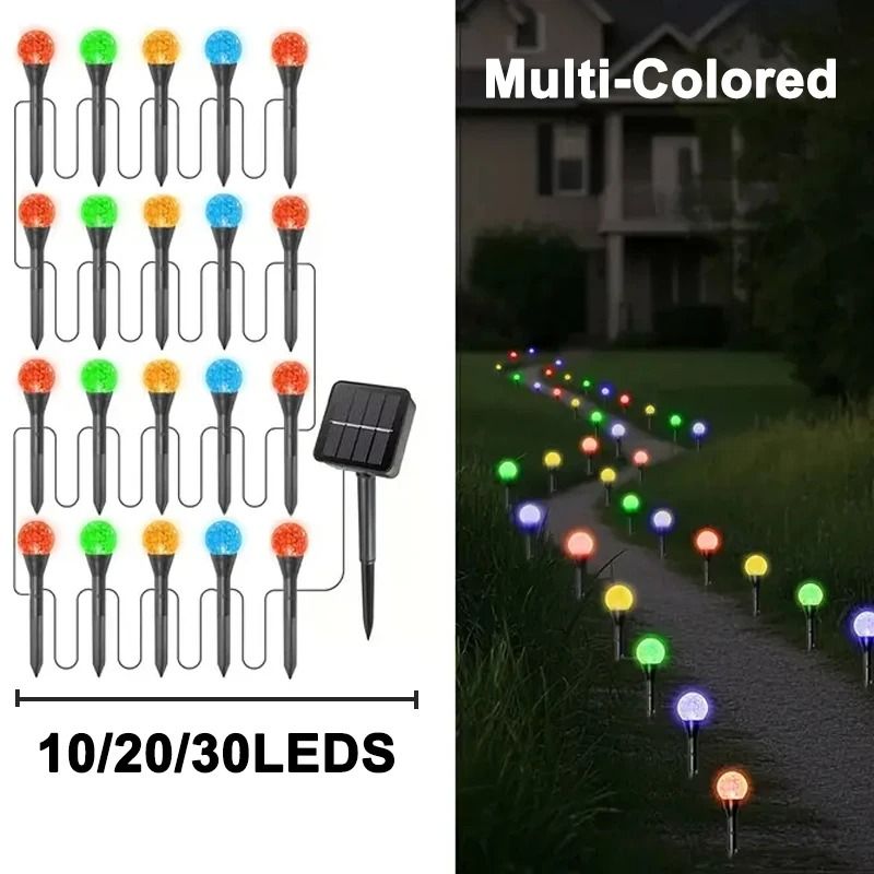 Solar Bubble Ball Garden Lights Outdoor Waterproof LED String Lights