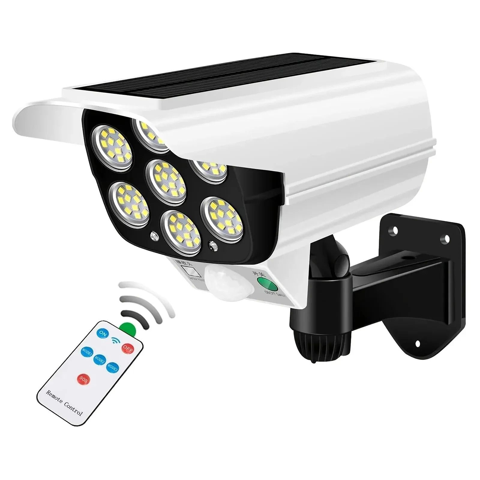 Outdoor Motion Sensor Solar Security Lights with Camera Look Design