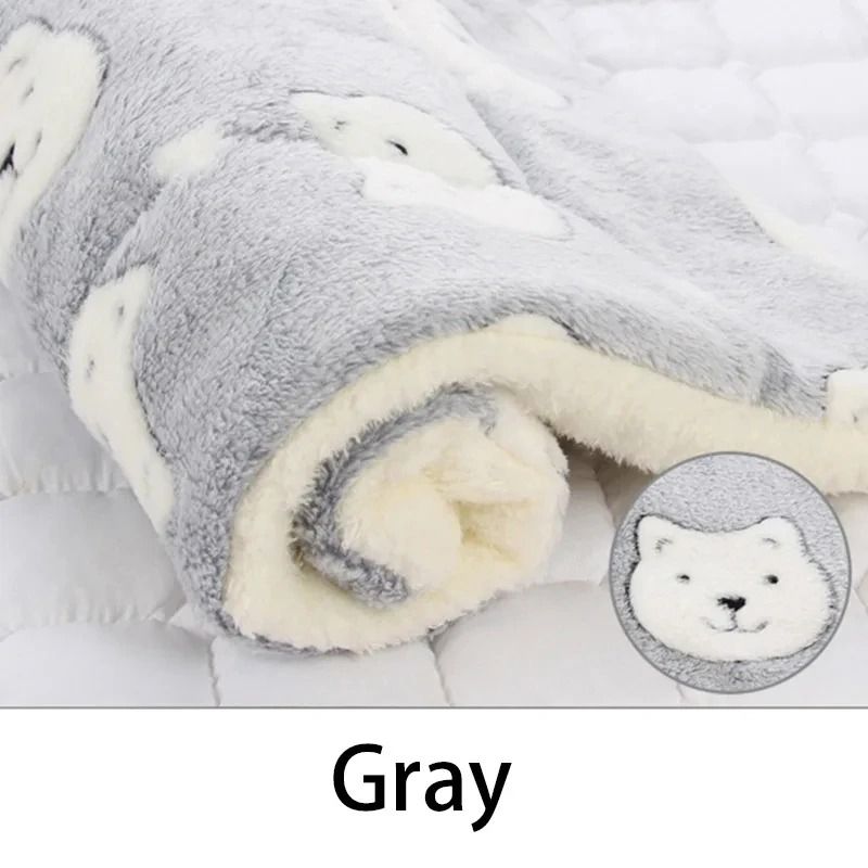Cozy Flannel Pet Sleeping Mat for Dogs and Cats