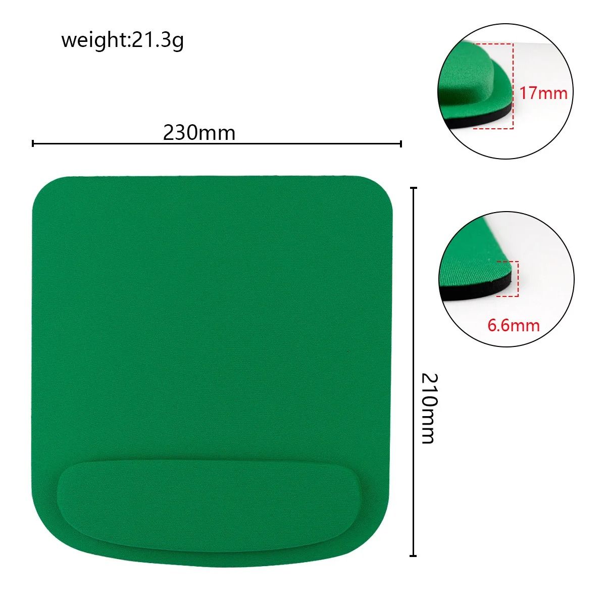 Computer Game Mouse Pad Environmental EVA Ergonomic Mousepad with Wrist Pad Solid Color Comfortable Desk Mat