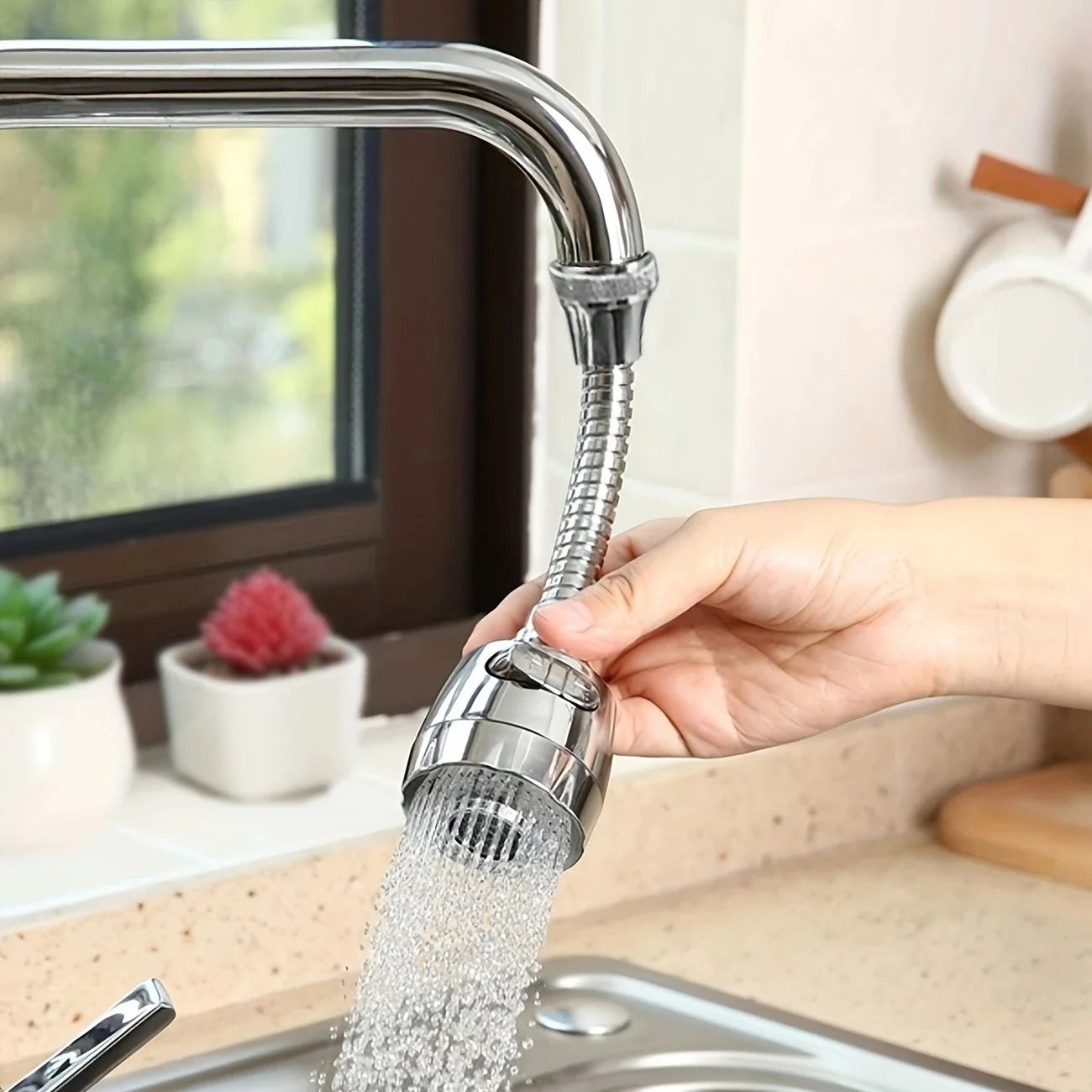 360 Degree Rotatable Faucet Nozzle Adapter with Dual Spray M | Inspire ...