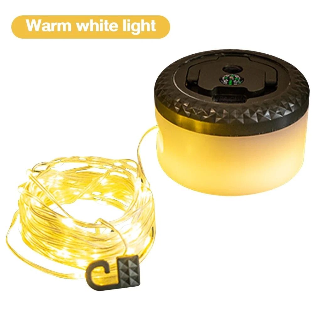Rechargeable LED String Lights for Camping and Outdoor Decor