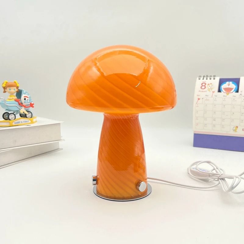 Glass Mushroom Lamp Nordic Bauhaus Vintage Style