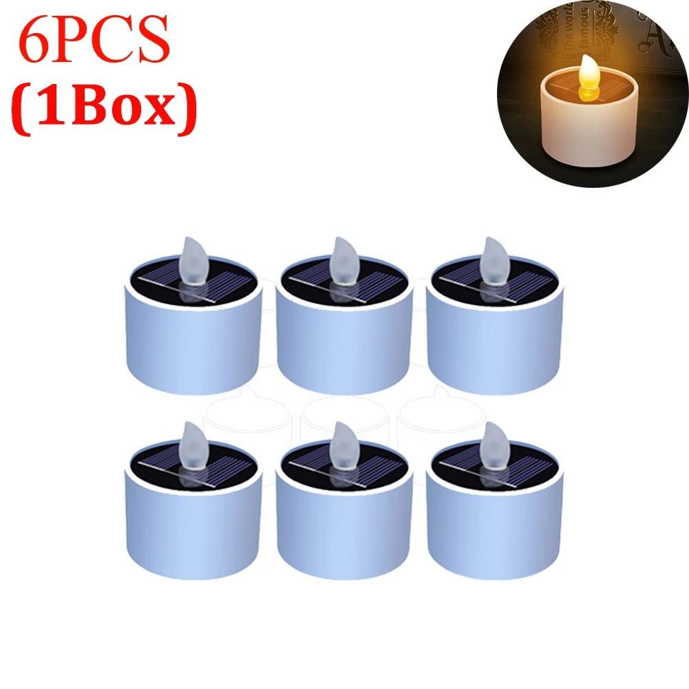 Solar Tea Light LED Candles Waterproof Outdoor Set