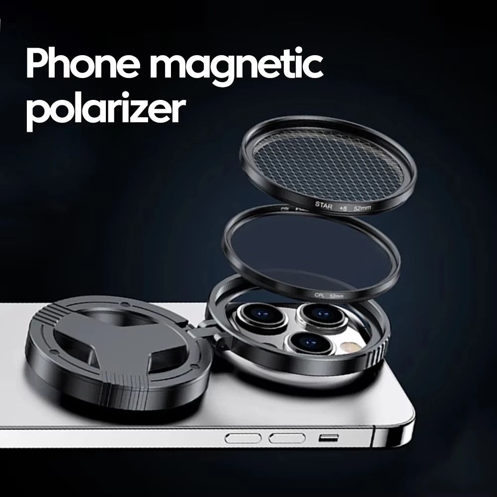 52 mm Magnetic Circular Polarizer Filter for Smartphone Cameras