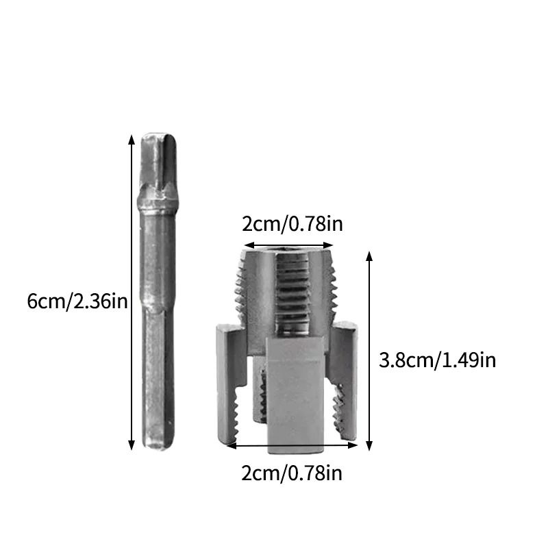 Carbon Steel Pipe Threading Tap Set for Electric Drill Compatible with PPR PVC Pipes