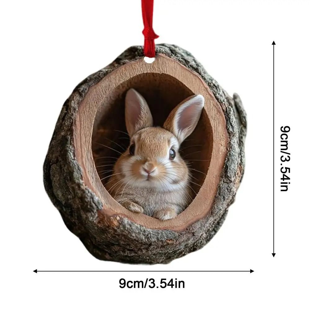 Animal Acrylic Christmas Ornament Cute Wildlife Tree Decoration